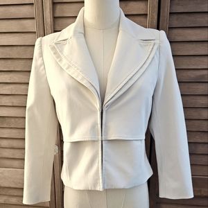 WH|BM Cream Colored Lined Blazer